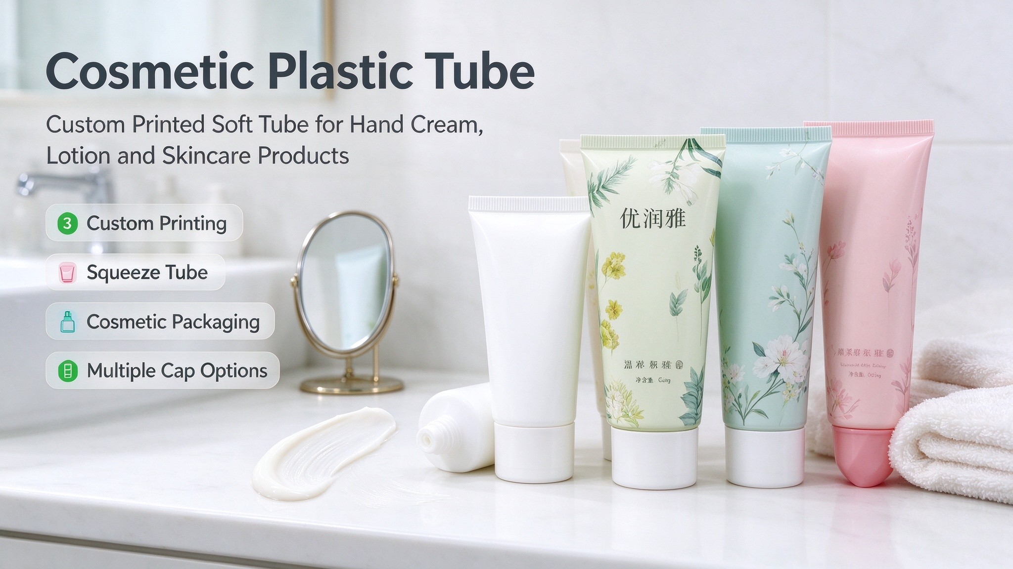 Plastic packaging tubes Пластиковые упаковочные тубы