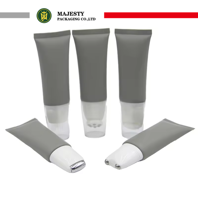 Заводская цена Многофункциональный роликовый аппликатор из цинкового сплава, тюбик для крема для глаз, массажная косметическая упаковка, пластиковые тюбики
