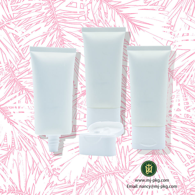 Изготовленный на заказ мягкий белый пластиковый тюбик для косметики, пустой 60 мл, 100 мл, 120 мл, откидная крышка для крема для глаз, шампуня, крема для рук, солнцезащитного крема
