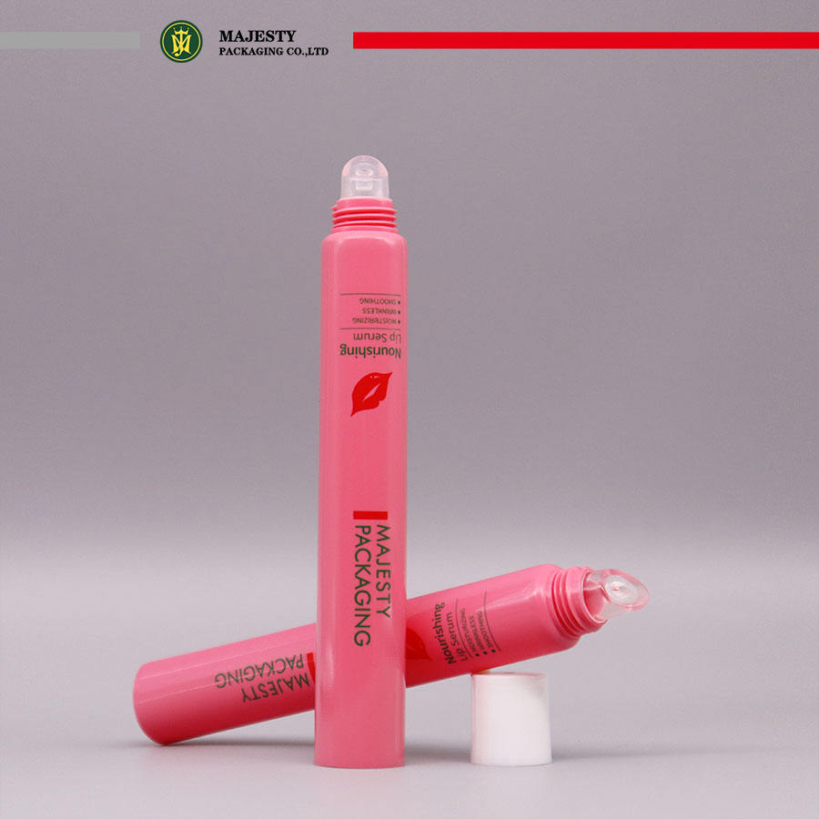 Изготовленные на заказ пластиковые тюбики с крышкой для упаковки бальзама для губ с силиконовым аппликатором, пластиковый тюбик для блеска для губ