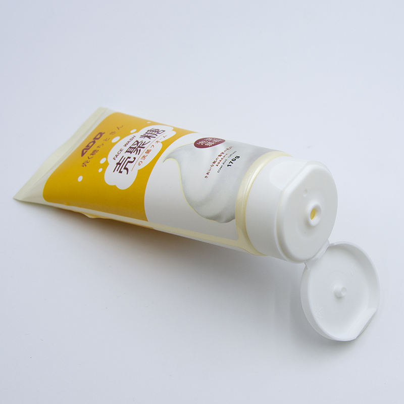 Мягкая пластиковая трубка OEM с откидной крышкой для крема для рук, ухода за кожей лица, с поверхностью горячего тиснения, косметический лосьон