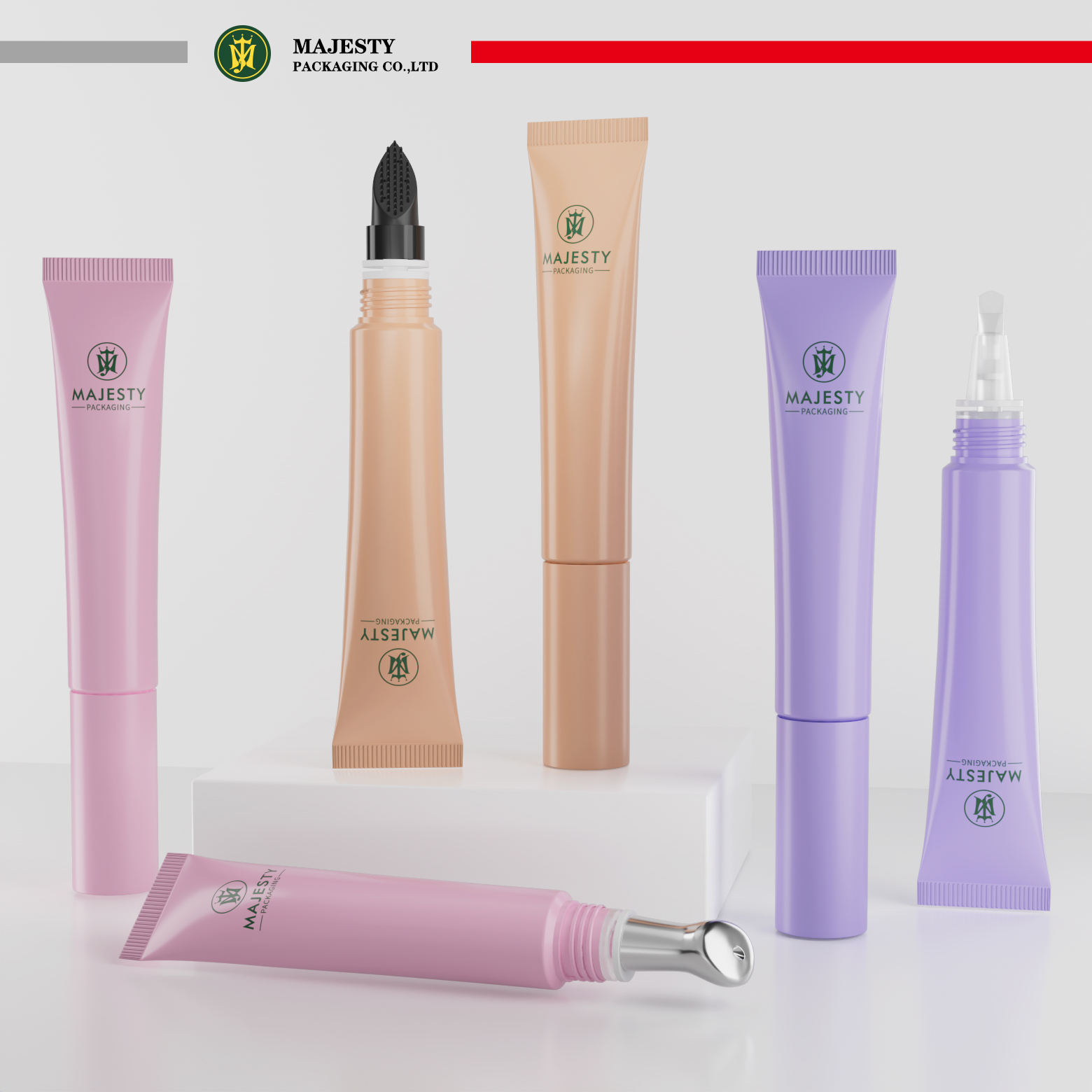 OEM 5ML-20ML Косметический шланг Аппликатор для лака для ногтей Головка щетки Пустая пластиковая упаковка тубы