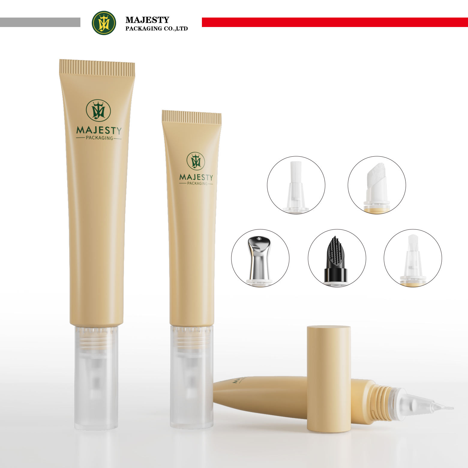 Многофункциональный тюбик 10-15 мл, различные головки аппликатора, косметический тюбик для блеска для губ, тюбик для крема для глаз, косметическая пластиковая упаковка