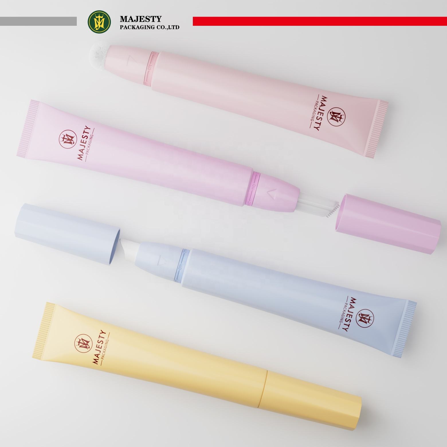 Косметические пластиковые тюбики 19 мм, 5 мл, 10 мл, 15 мл, 20 мл с крышкой-переключателем, сжимаемая трубка для крема для глаз и помады для губ