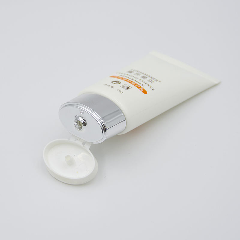 Плоский пластиковый косметический тюбик с индивидуальным логотипом для ухода за кожей, овальный тюбик для BB-крема и солнцезащитного крема для масок для лица, косметическая упаковка