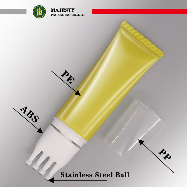 Шариковый ролик из нержавеющей стали, массажная пластиковая упаковка для тюбиков, уход за кожей головы, тюбик для ухода за волосами, пустая упаковка для тюбиков, косметика для ухода за кожей