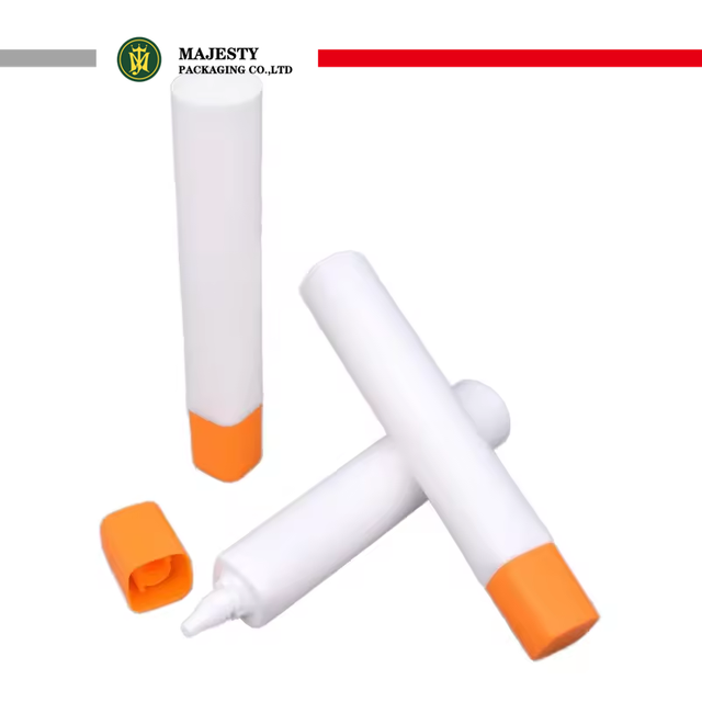 Настраиваемая полиэтиленовая мягкая пластиковая трубка 10-15 г с квадратной крышкой, солнцезащитный крем для мытья рук и лица, косметическое применение с завинчивающейся крышкой