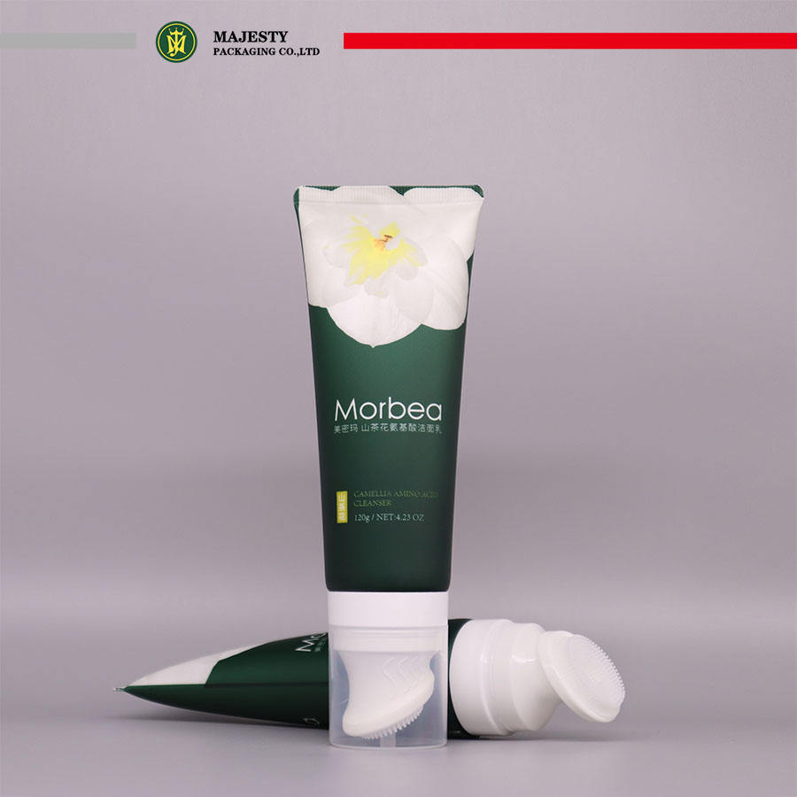 Изготовленный на заказ тюбик для очищающего средства для лица, силиконовый аппликатор, пластиковый тюбик, косметическая упаковка, массажная мягкая тюбик