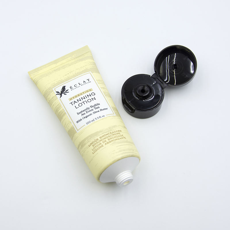 OEM мягкая косметическая трубка для мытья лица с откидной крышкой, тюбик для лосьона для тела, пластиковая косметическая трубка, поверхность горячего тиснения