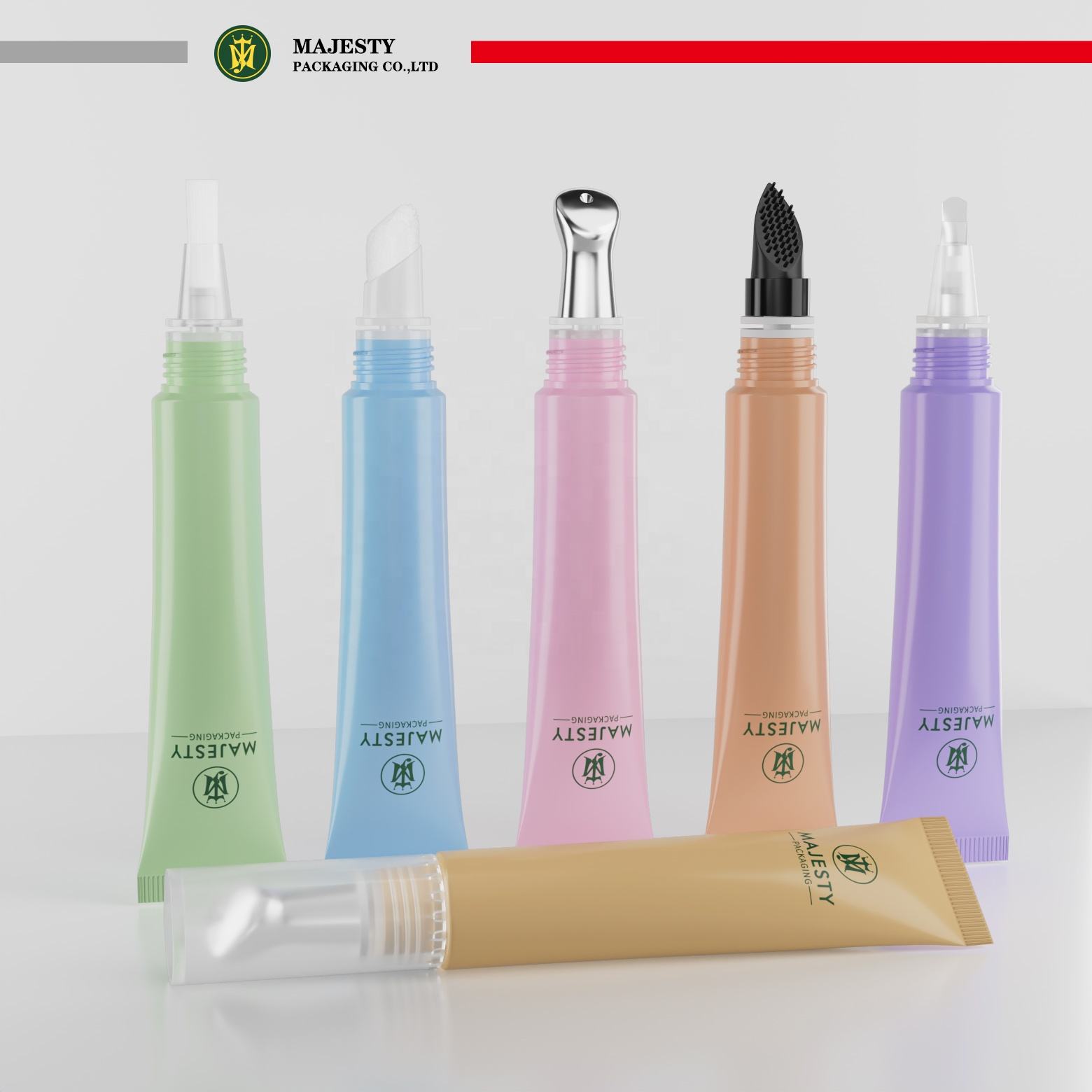 OEM 5ML-20ML Косметический шланг Аппликатор для лака для ногтей Головка щетки Пустая пластиковая упаковка тубы