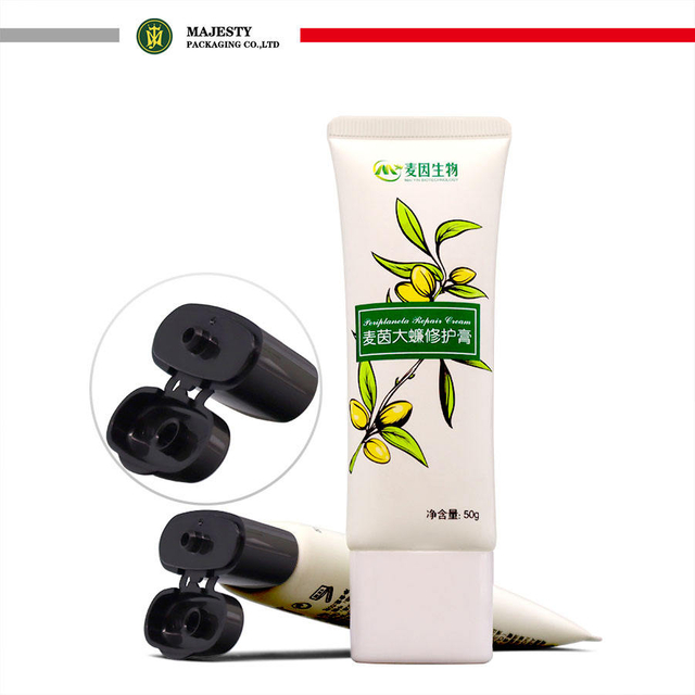 Индивидуальная пластиковая трубка 50 мл овальной формы для крема для лица, BB-крема и солнцезащитного крема-для косметической упаковки