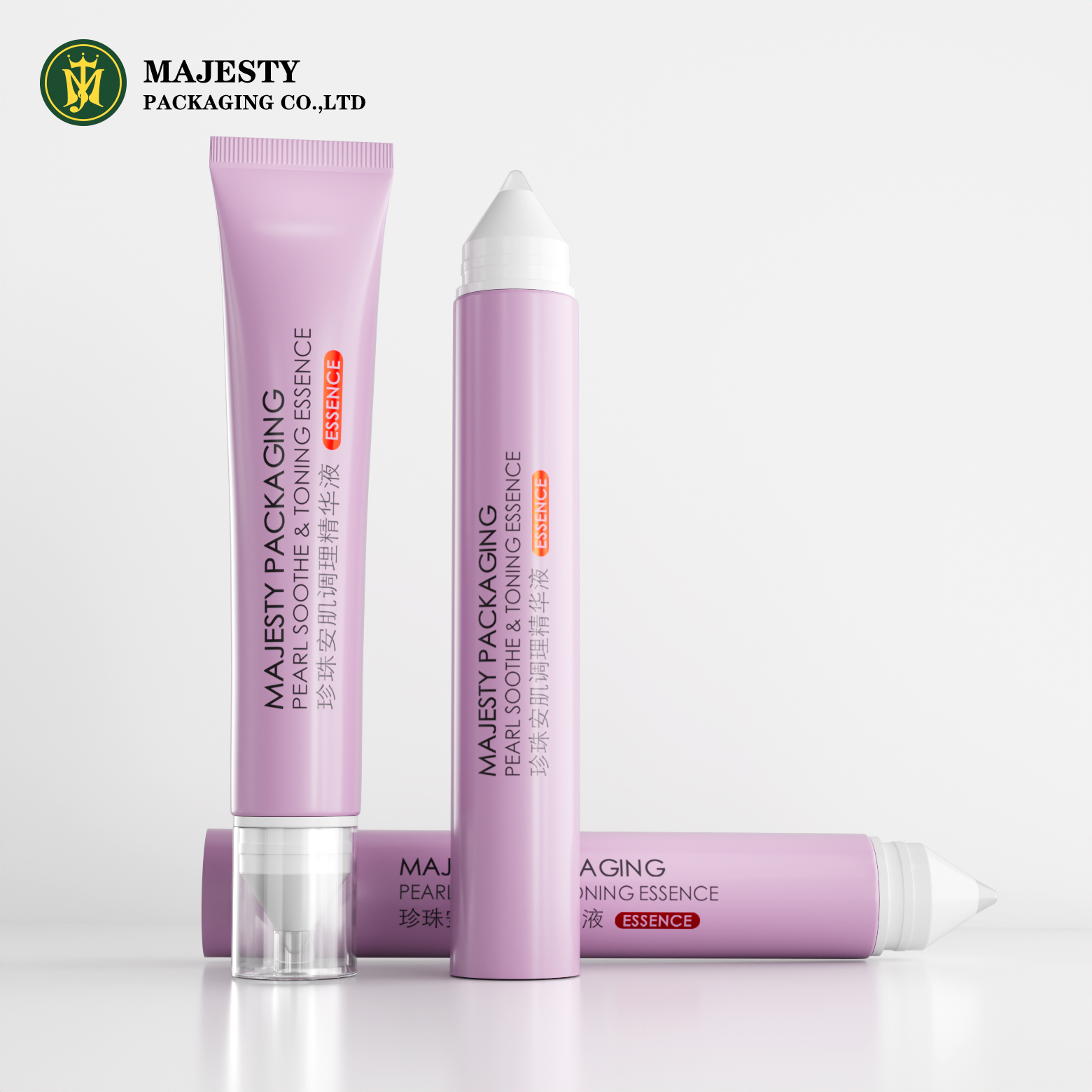 Индивидуальная пластиковая упаковка PE COSMETIC TUBE для помады с силиконовым заостренным аппликатором