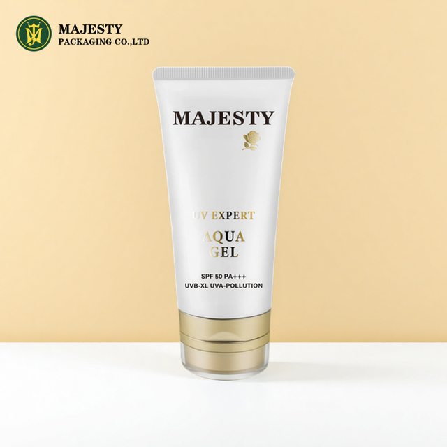 Заводская индивидуальная пластиковая упаковка PE COSMETIC TUBE для солнцезащитного крема с акриловым двойным слоем крышки