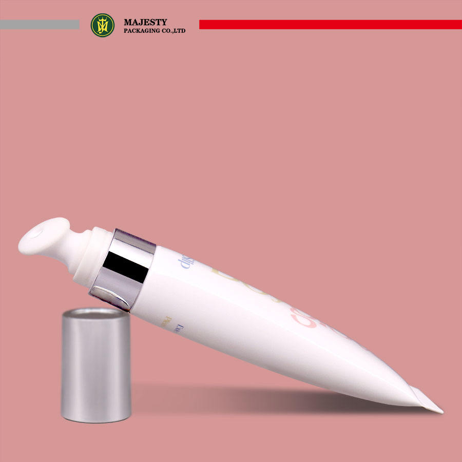 Индивидуальный керамический аппликатор диаметром 19 мм, серебристый металлический колпачок, емкость 5-25 мл, крем для глаз, 2-слойные полиэтиленовые пластиковые тюбики