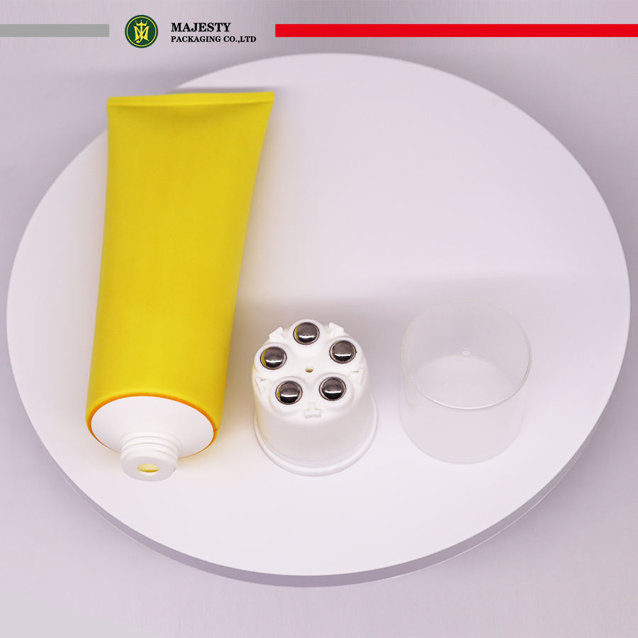 Изготовленный на заказ ролик из нержавеющей стали, мягкая трубка, массажный ролик для лица для лица, тела, пустой контейнер