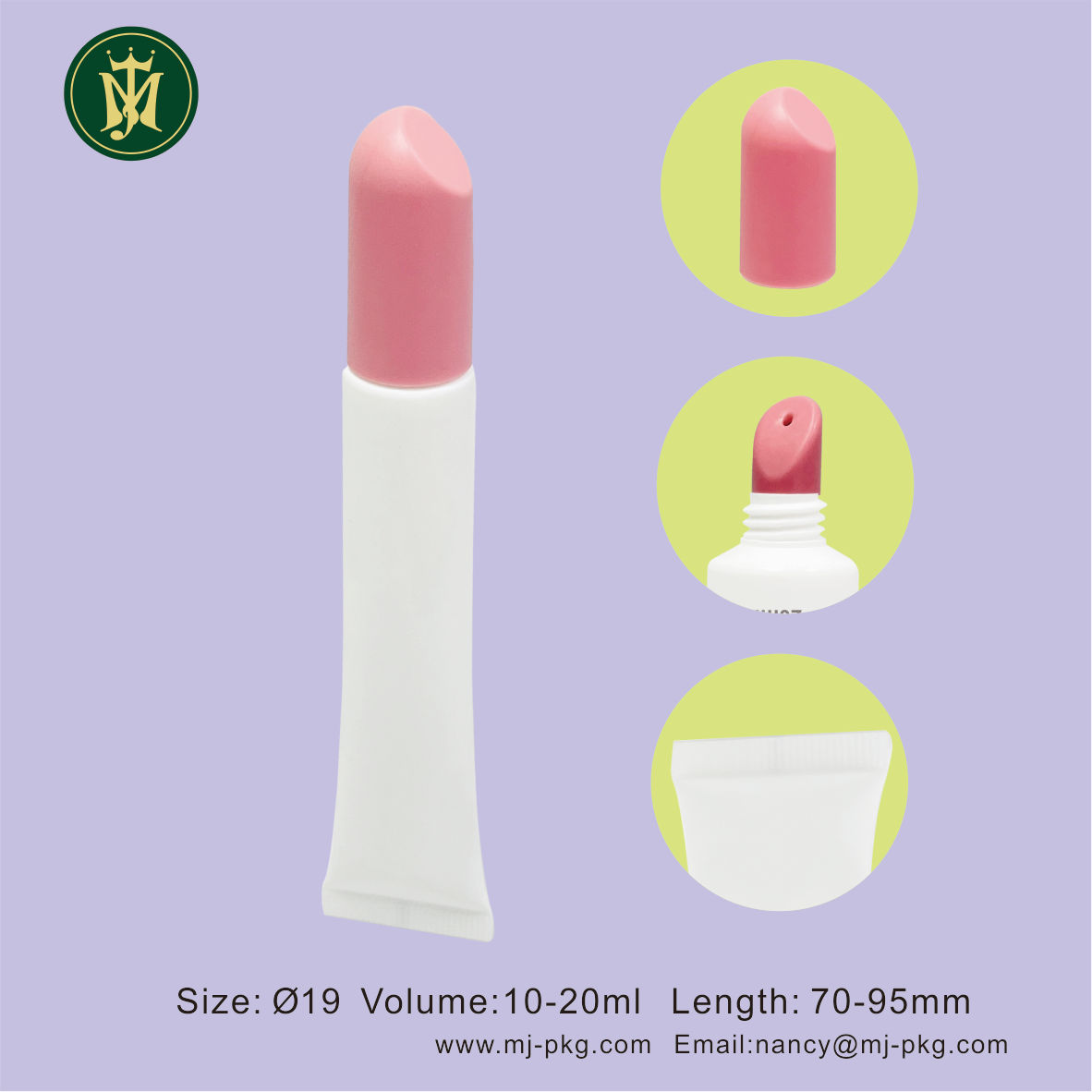 Уникальный мягкий пластиковый тюбик для губной помады с уникальной крышкой емкостью 10 мл, 15 мл, 30 мл для упаковки бальзама для губ, блеска для губ