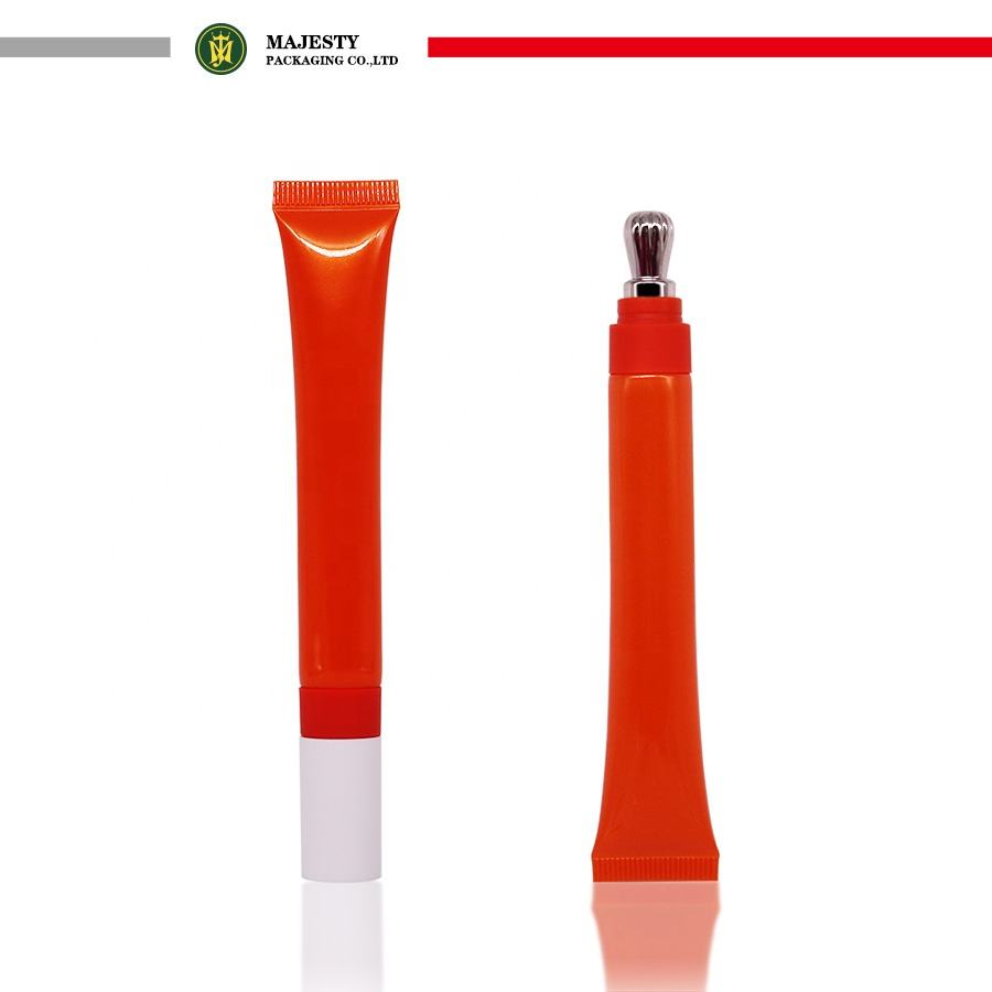 Пустой пластиковый косметический тюбик. Тюбик для бальзама для глаз и губ. Керамический или цинковый сплав. Массажный аппликатор. Упаковка тюбика для ухода за кожей.