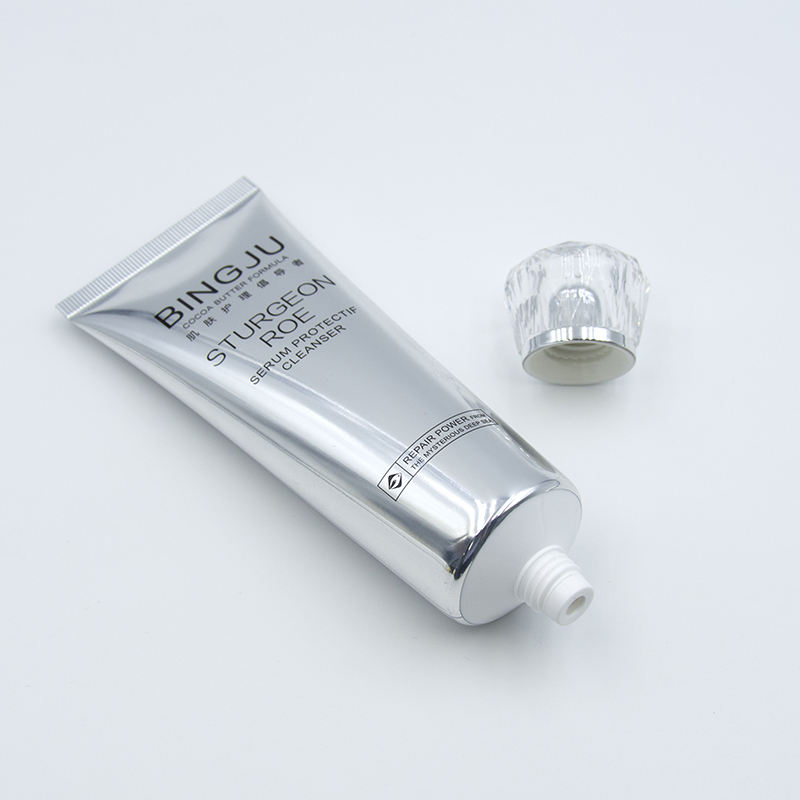 Custom120ML Печатные пустые мягкие полиэтиленовые пластиковые трубки Упаковка для горячего тиснения Обработка поверхности Упаковочные контейнеры для очищающего средства для лица