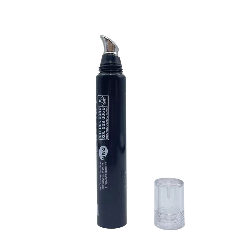 Пустой массажный косметический тюбик для глаз с аппликатором с металлическим наконечником из цинкового сплава для солнцезащитного крема, очищающего средства, шампуня, крема для губ, сыворотки для глаз