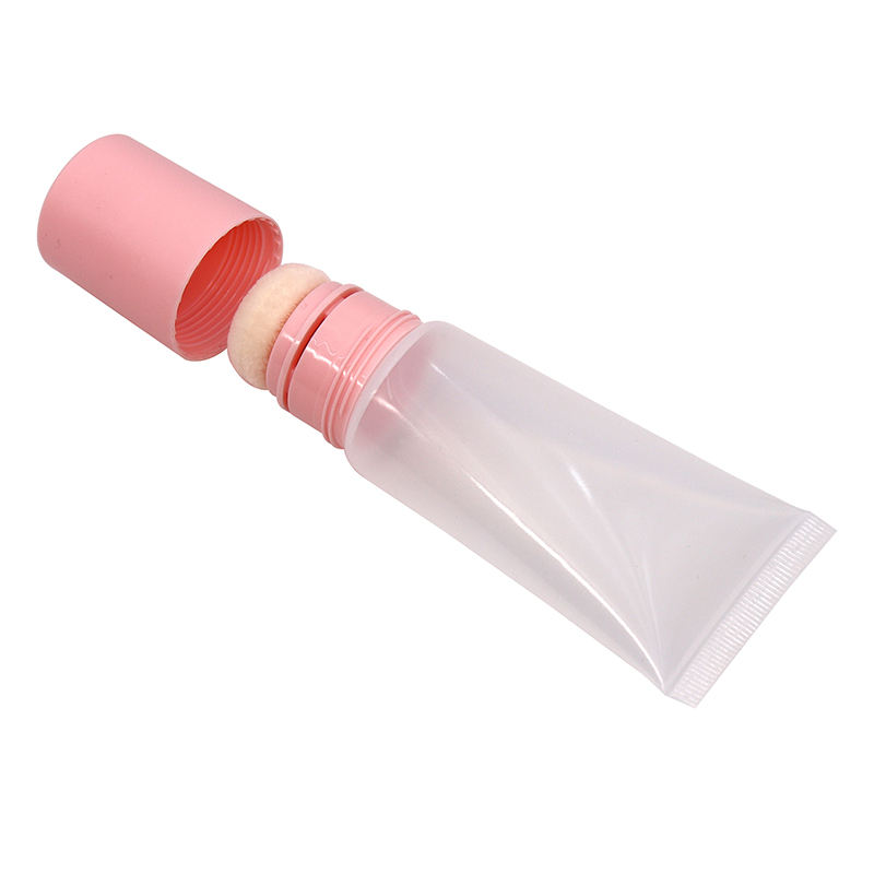 OEM 30 мл/50 мл пластиковый мягкий пустой тюбик кремовый консилер с губкой-аппликатором мягкая упаковка для румян для лица