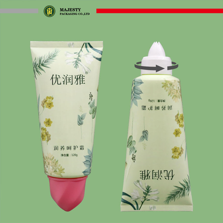 Настройка 120 г цветочного дизайна PE Squeez Tube милая пластиковая косметическая упаковка для крема для ручной формы цветов и помады