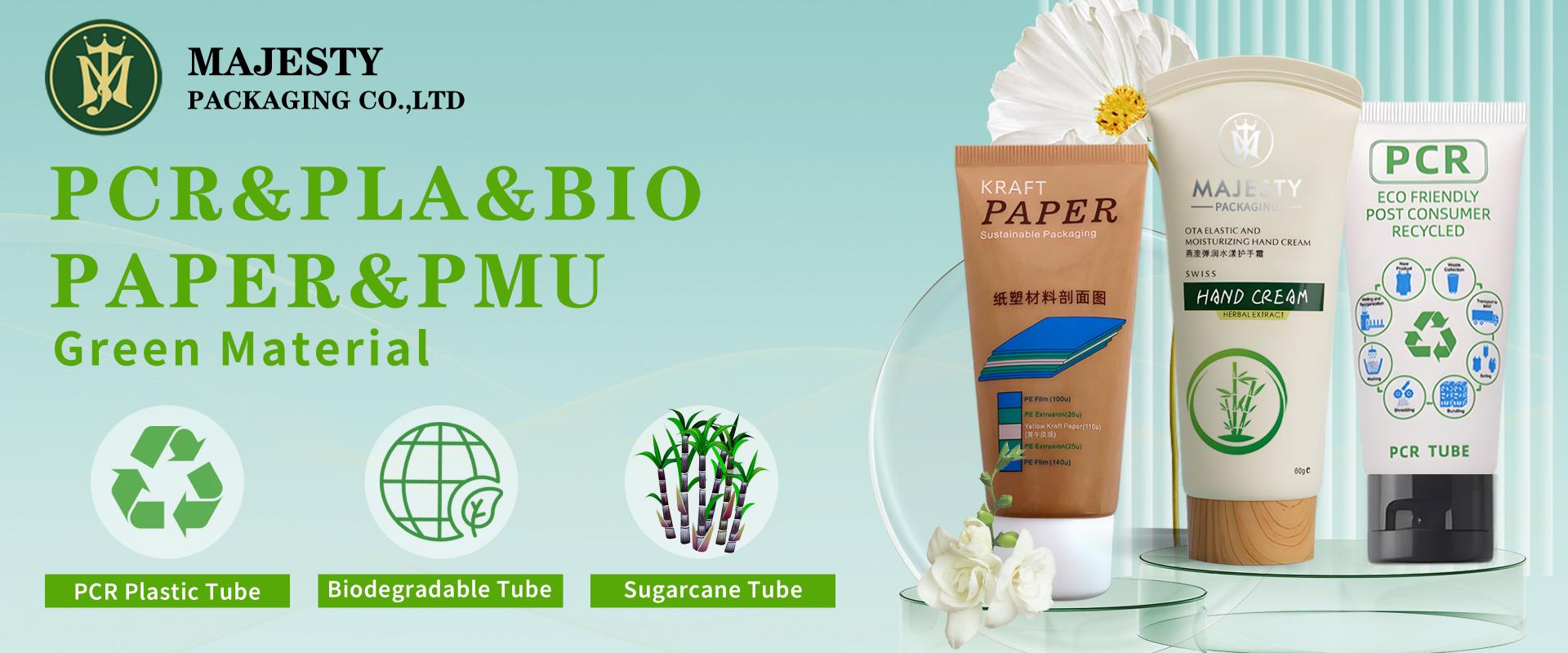 Plastic sustainable tube packaging