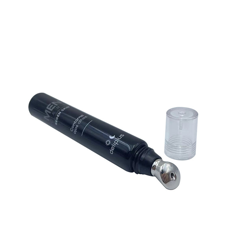 Пустой массажный косметический тюбик для глаз с аппликатором с металлическим наконечником из цинкового сплава для солнцезащитного крема, очищающего средства, шампуня, крема для губ, сыворотки для глаз