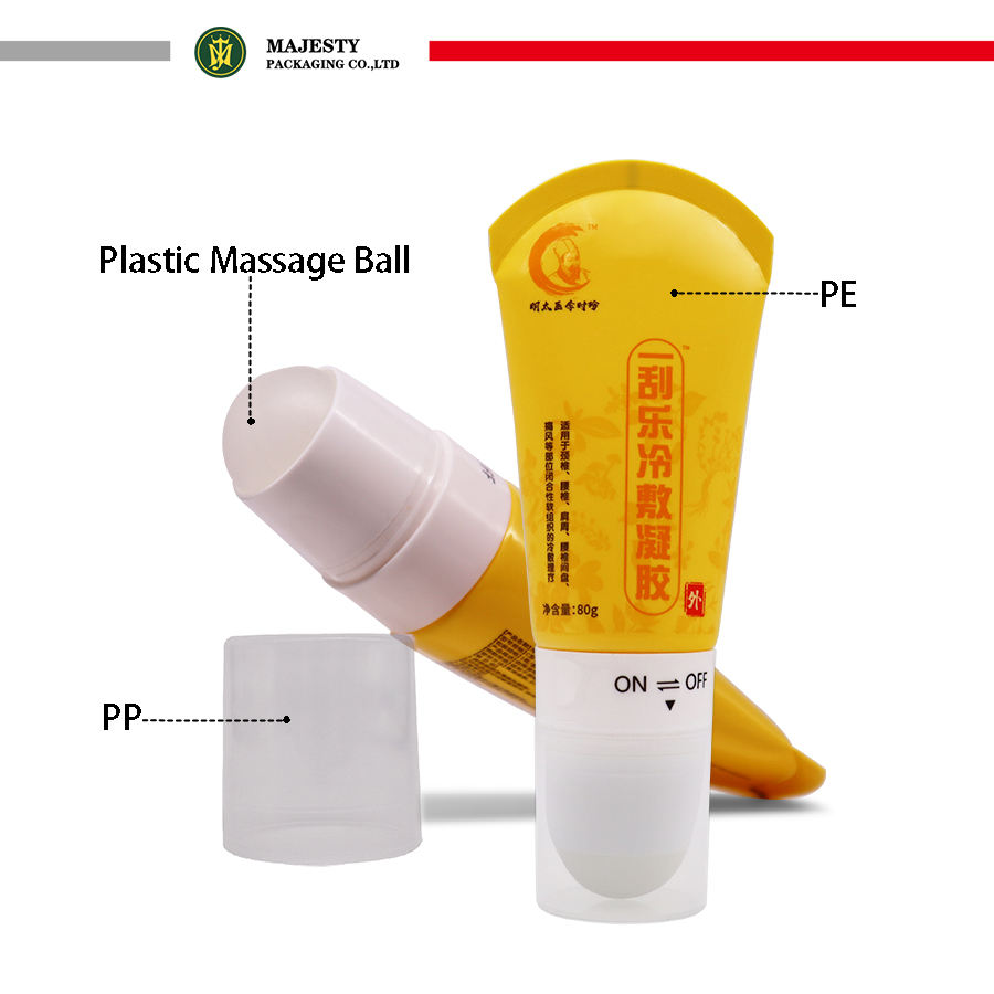 100 мл шариковый роликовый массажный пластиковый тюбик для ухода за кожей, ухода за телом для лосьона и крема, косметическая упаковка