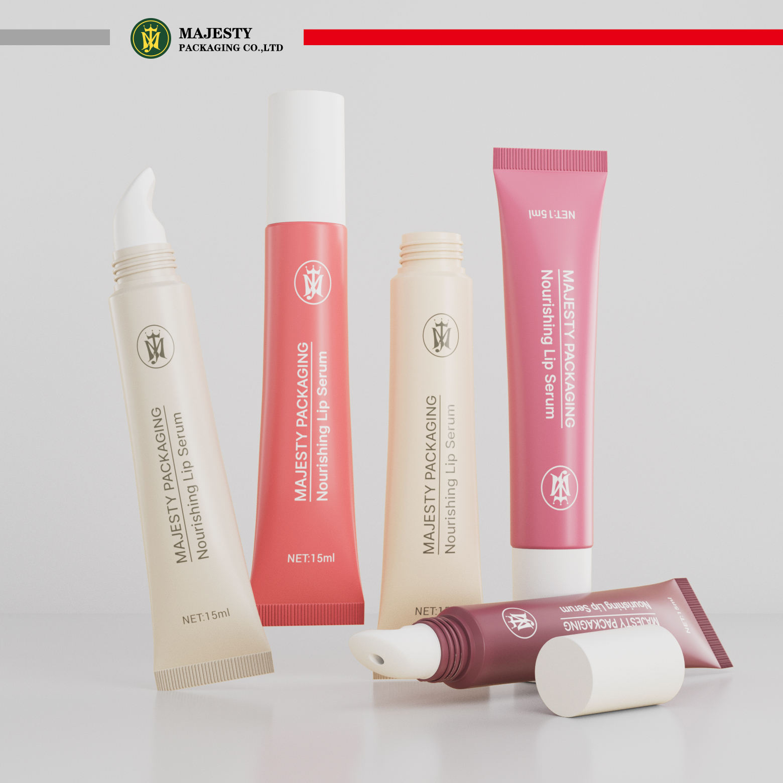 Верхняя часть сальто дизайна OEM изготовленная на заказ персонализированная для трубок блеска губы трафаретной печати пластиковых