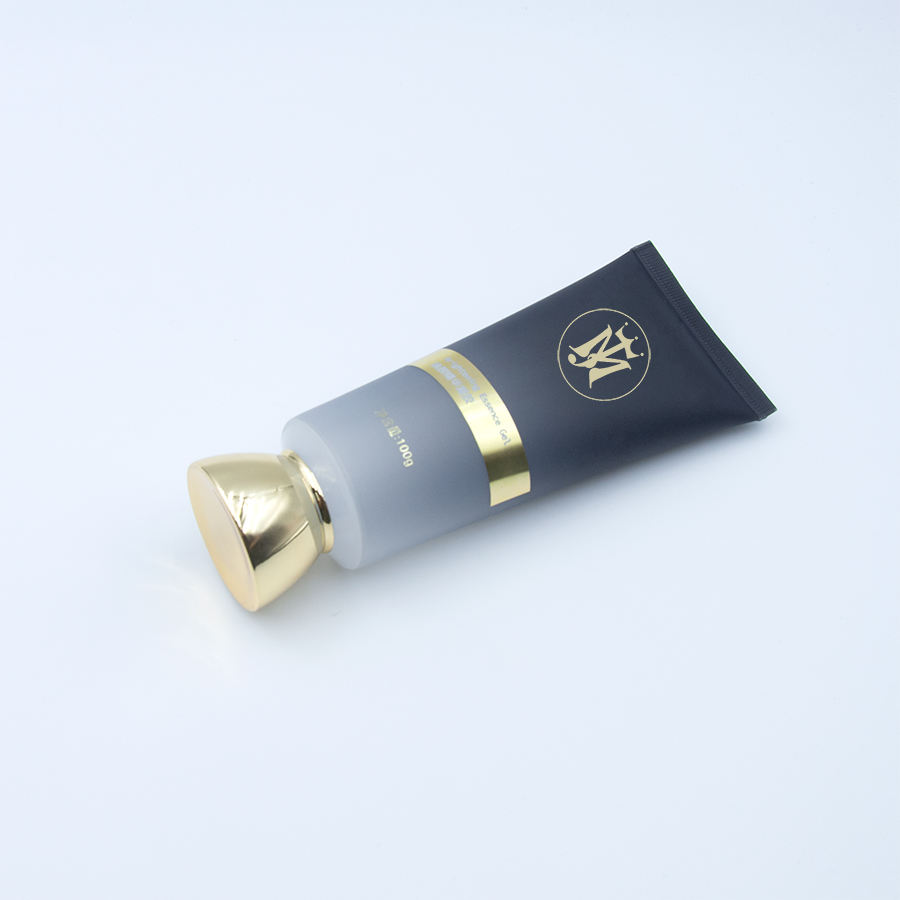 Индивидуальная роскошная тюбик с золотой винтовой крышкой для крем-геля для мытья лица, роскошная косметическая упаковка для солнцезащитного шампуня, очищающего средства