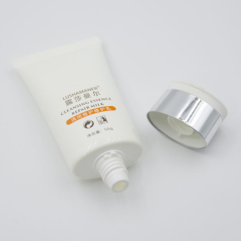 Плоский пластиковый косметический тюбик с индивидуальным логотипом для ухода за кожей, овальный тюбик для BB-крема и солнцезащитного крема для масок для лица, косметическая упаковка