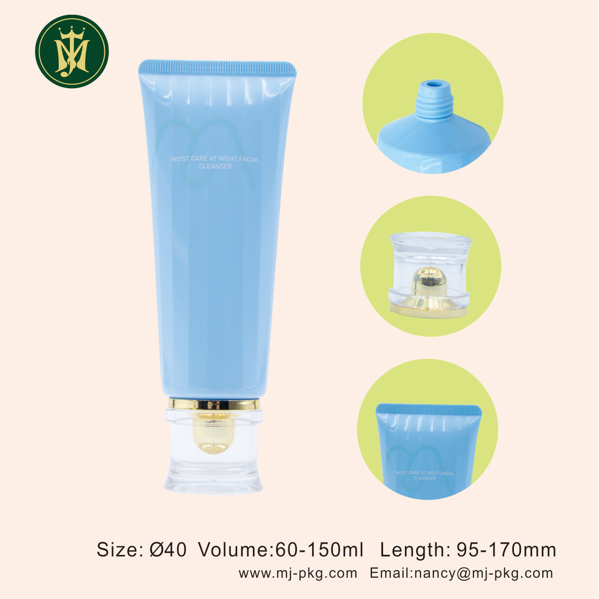 Оптовая продажа по индивидуальному заказу, мягкое сжатие, 60 мл, 100 мл, 120 мл, пластиковые тубы, ABL/PP, средство для ухода за кожей, очищающее средство для лица, упаковка, солнцезащитный крем, крем для глаз