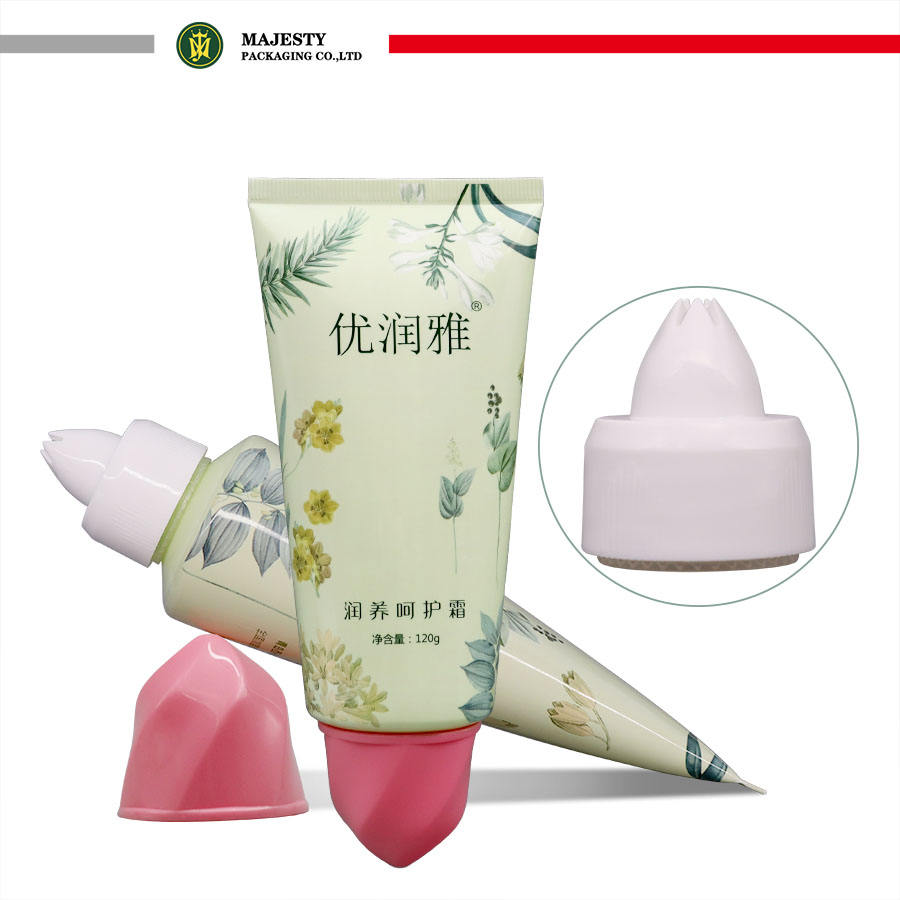 Настройка 120 г цветочного дизайна PE Squeez Tube милая пластиковая косметическая упаковка для крема для ручной формы цветов и помады