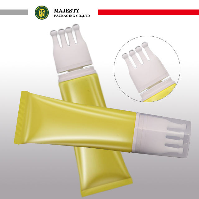 Изготовленная на заказ 4 роликовых шарика из нержавеющей стали, массажная щетка, пластиковая трубка для ухода за кожей, уход за кожей головы, пластиковая трубка для упаковки