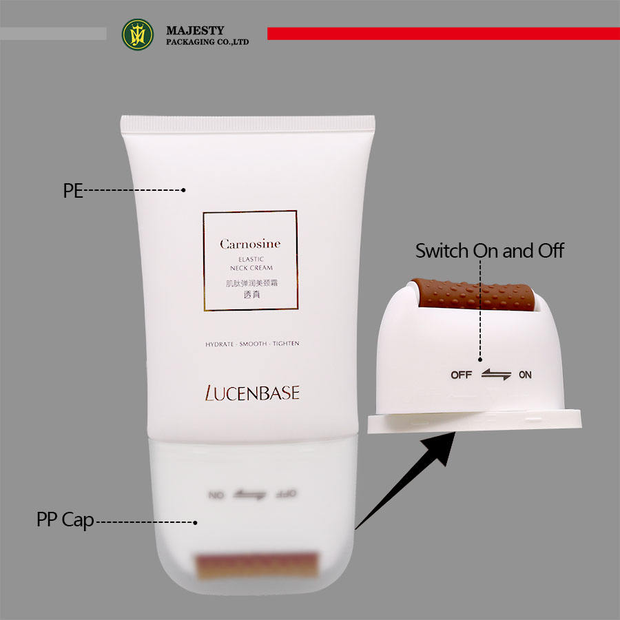 Массажный ролик Пластиковый тюбик для ухода за кожей Упаковка Овальный пластиковый тюбик Уход за телом Массаж тела Лосьон для тела Уход за кожей Косметический тюбик