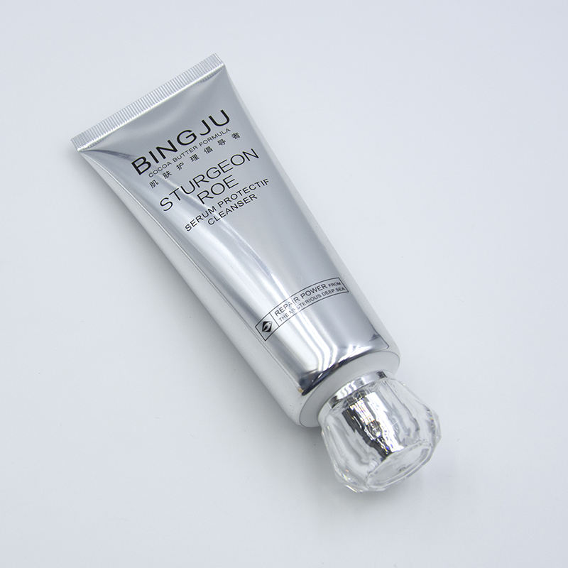 Custom120ML Печатные пустые мягкие полиэтиленовые пластиковые трубки Упаковка для горячего тиснения Обработка поверхности Упаковочные контейнеры для очищающего средства для лица