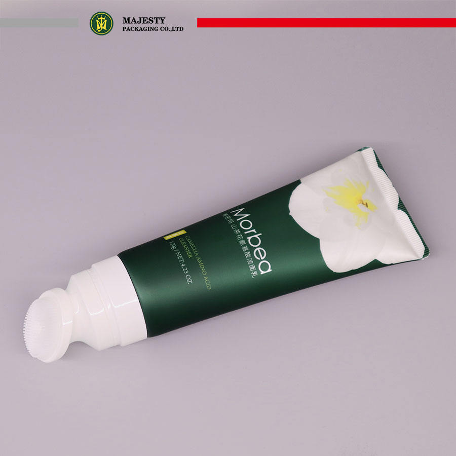 Изготовленный на заказ тюбик для очищающего средства для лица, силиконовый аппликатор, пластиковый тюбик, косметическая упаковка, массажная мягкая тюбик