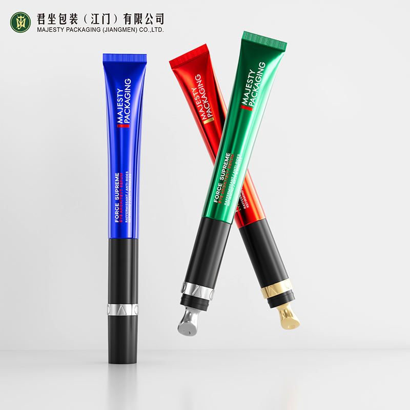 Индивидуальный логотип 15 мл 20 мл Высококачественный электрический массажный пластиковый тюбик Пустой алюминиевый крем для глаз Сплав цинка Металлическая аппликация Вибрирующая