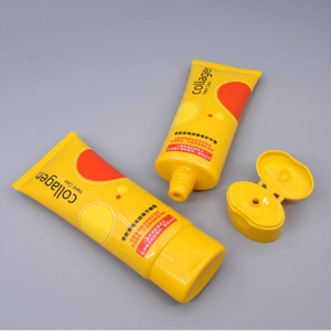 Изготовленный на заказ пластиковый тюбик для сжимания 100 мл, упаковка для очищающего средства для лица и лосьона для тела, откидная крышка, поверхность для маркировки солнцезащитного крема