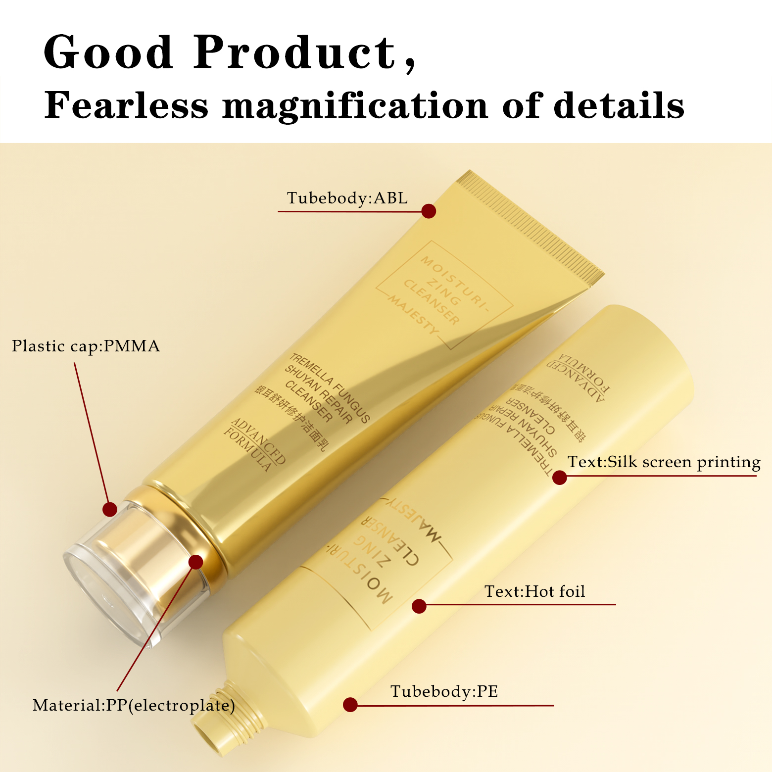 Заводская ODM/OEM Изготовленная полностью настраиваемая трубка с акриловой крышкой для ручного крема