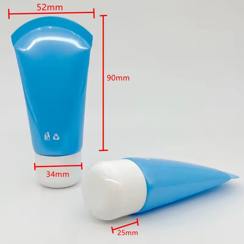 Пользовательская пустая трубка объемом 50-70 мл, пластиковая мойка для лица для ухода за кожей с винтовой крышкой, полипропиленовая трубка
