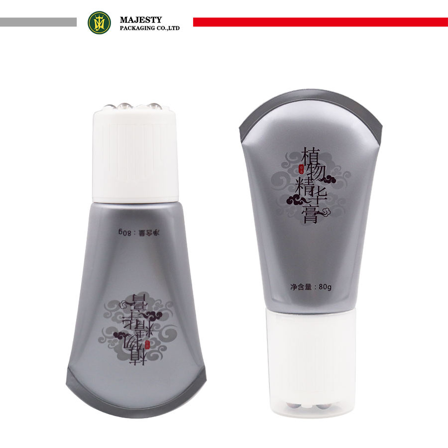 Пластиковый косметический тюбик с шариком из нержавеющей стали, массажный ролик для лосьона для тела, пустой тюбик для упаковки тюбика с массажным кремом