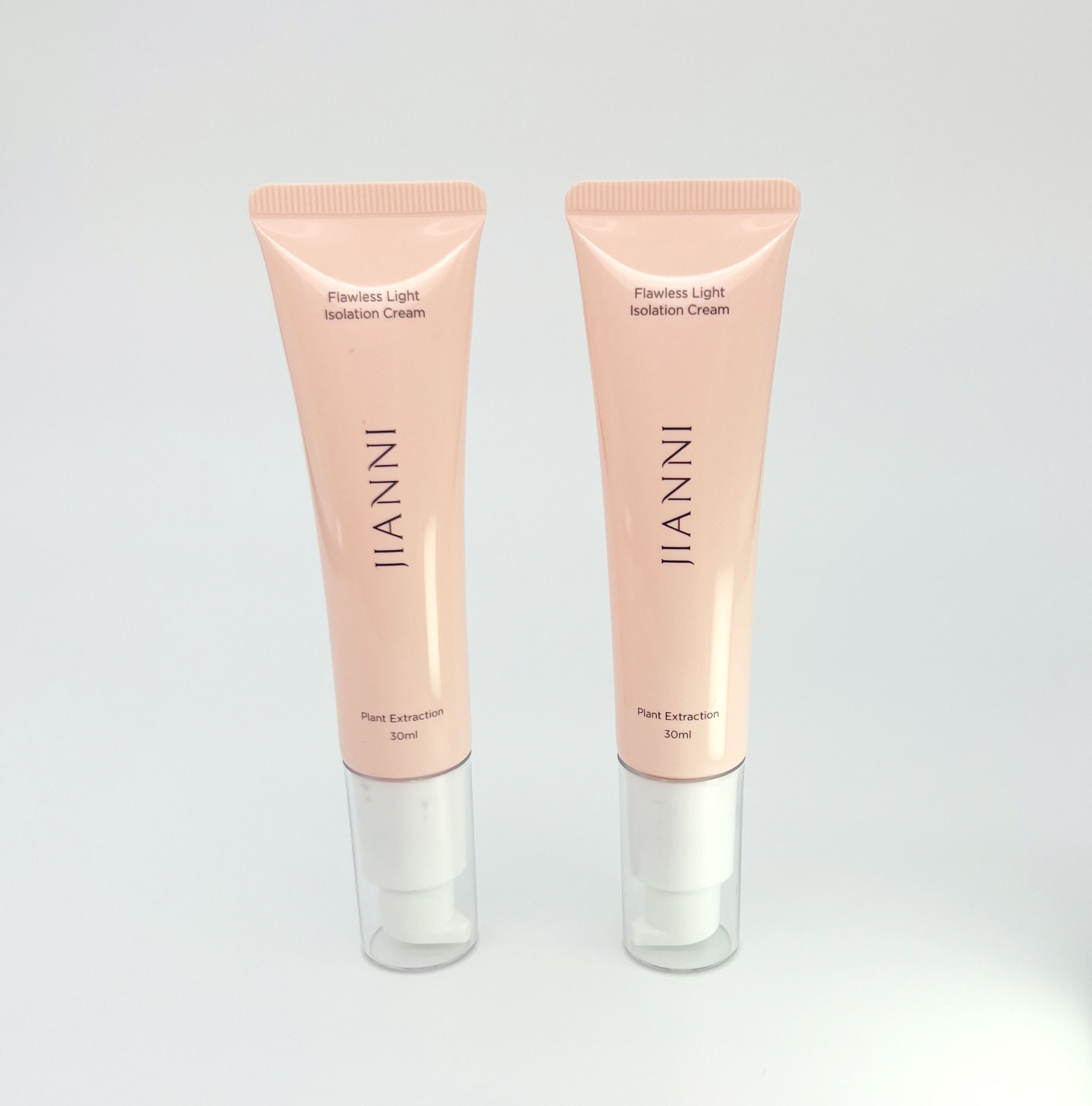 Изготовленная на заказ пустая безвоздушная упаковка с насосом, косметическая тюбик для лица, основа BB CC, тюбик с жидким кремом и солнцезащитным кремом, эфирное масло