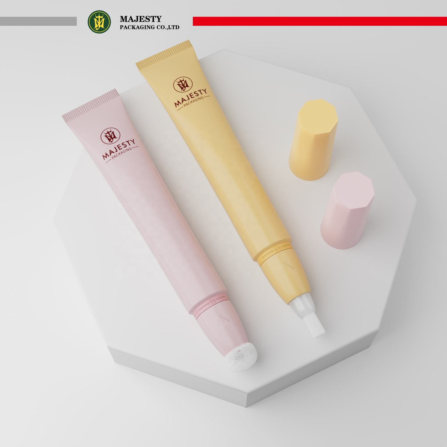 Косметические пластиковые тюбики 19 мм, 5 мл, 10 мл, 15 мл, 20 мл с крышкой-переключателем, сжимаемая трубка для крема для глаз и помады для губ