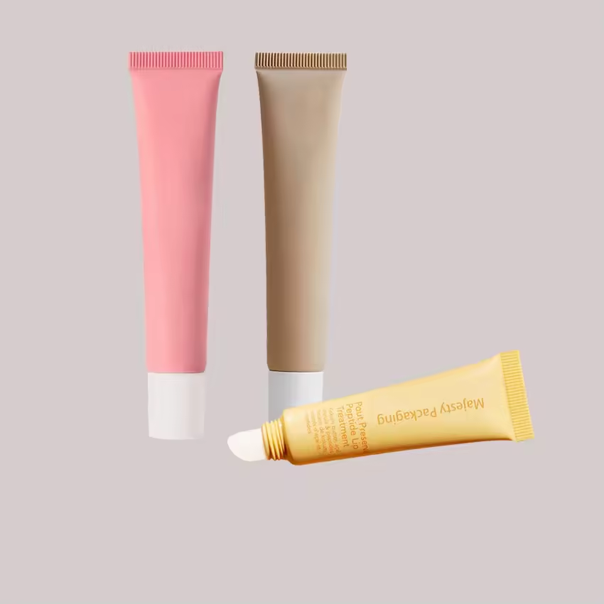 Индивидуальный 19 мм пластиковый аппликатор для губ, блеск для губ, бальзам для губ, тюбик для блеска для губ, 15 мл, 20 мл, косметические пластиковые тюбики