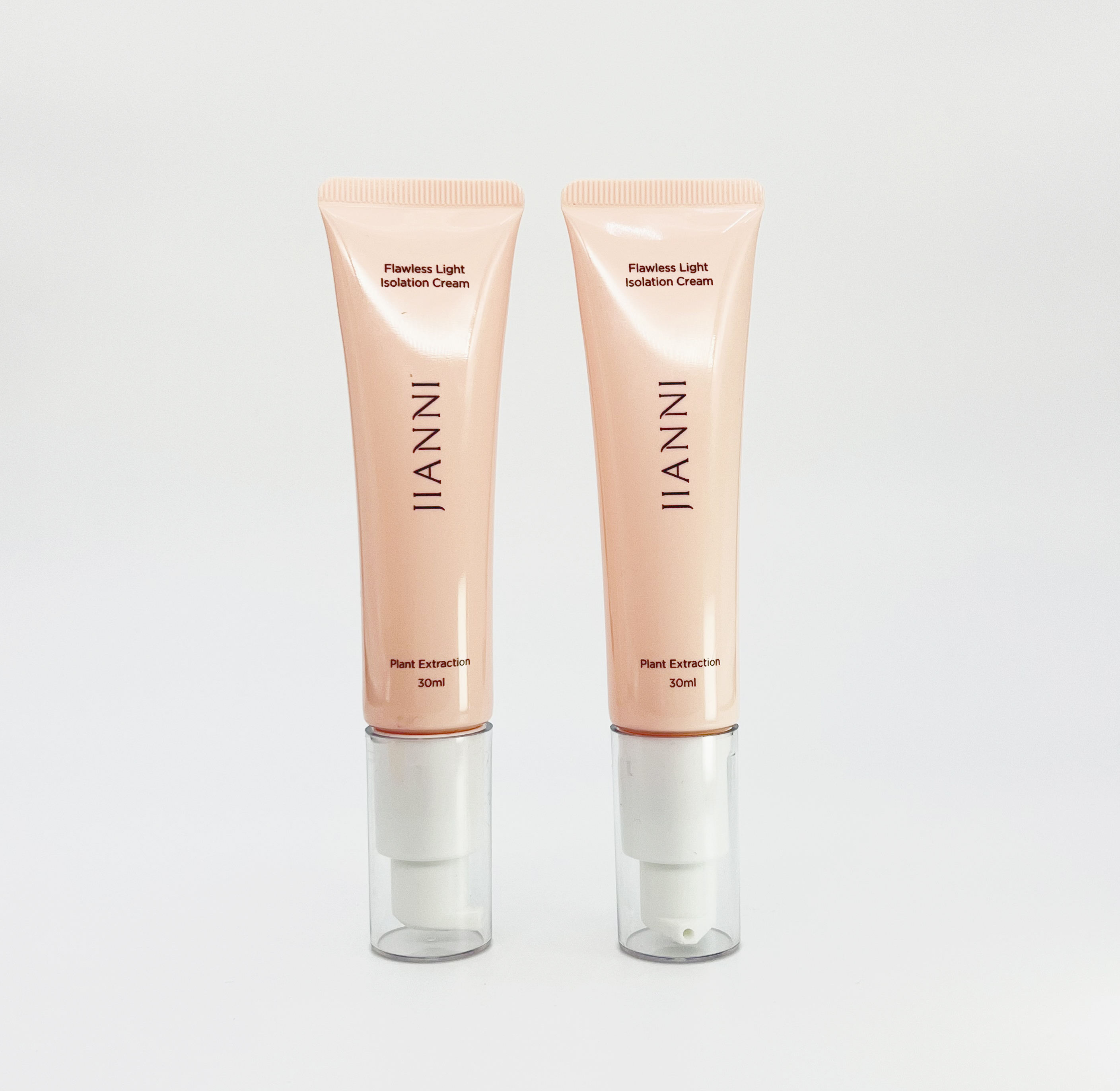 Изготовленная на заказ пустая безвоздушная упаковка с насосом, косметическая тюбик для лица, основа BB CC, тюбик с жидким кремом и солнцезащитным кремом, эфирное масло