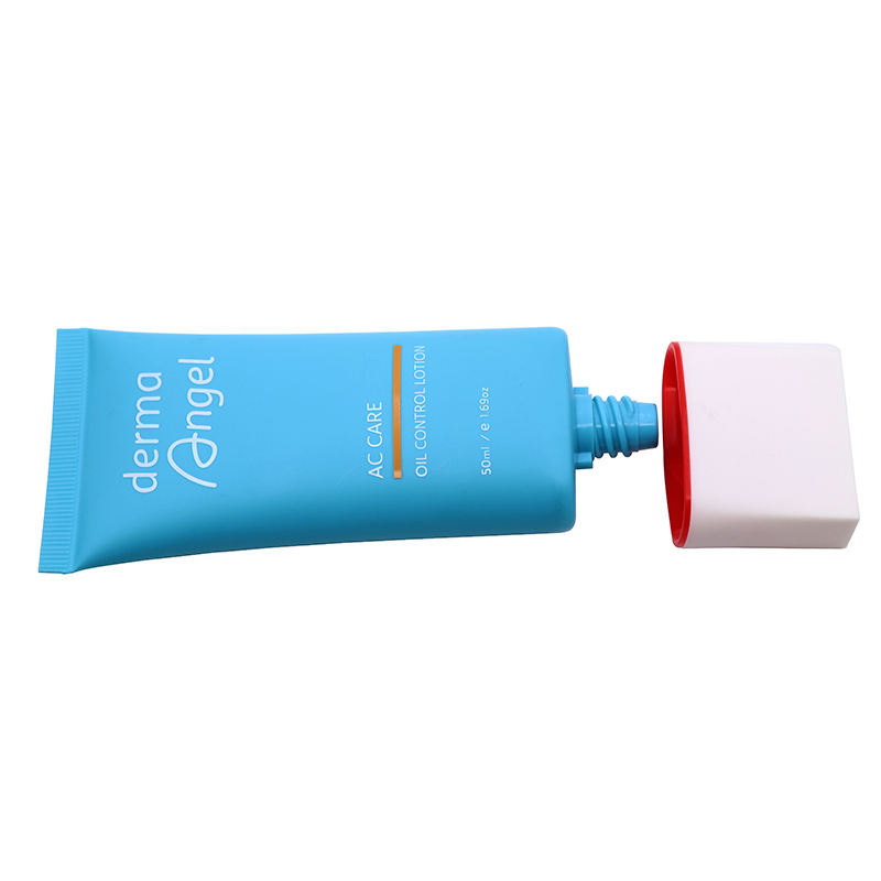 OEM 30 мл/50 мл овальные плоские полиэтиленовые пластиковые тубы для косметики, упаковка с трафаретной печатью, завинчивающаяся крышка, солнцезащитный крем, BB-крем, тональный крем