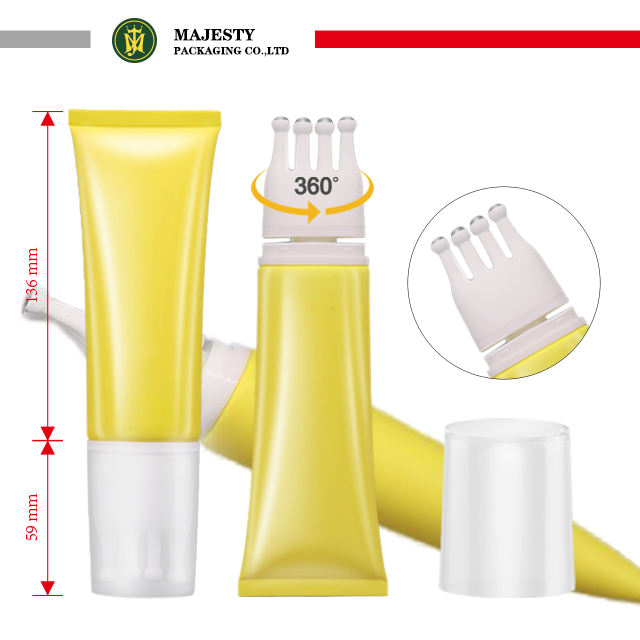 Шариковый ролик из нержавеющей стали, массажная пластиковая упаковка для тюбиков, уход за кожей головы, тюбик для ухода за волосами, пустая упаковка для тюбиков, косметика для ухода за кожей