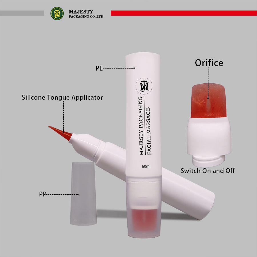 Пластиковая упаковка в тубе Косметическая упаковка для ухода за кожей Очищающее средство для лица Маска для лица Силиконовый плоский аппликатор Упаковка в тубе для ухода за кожей