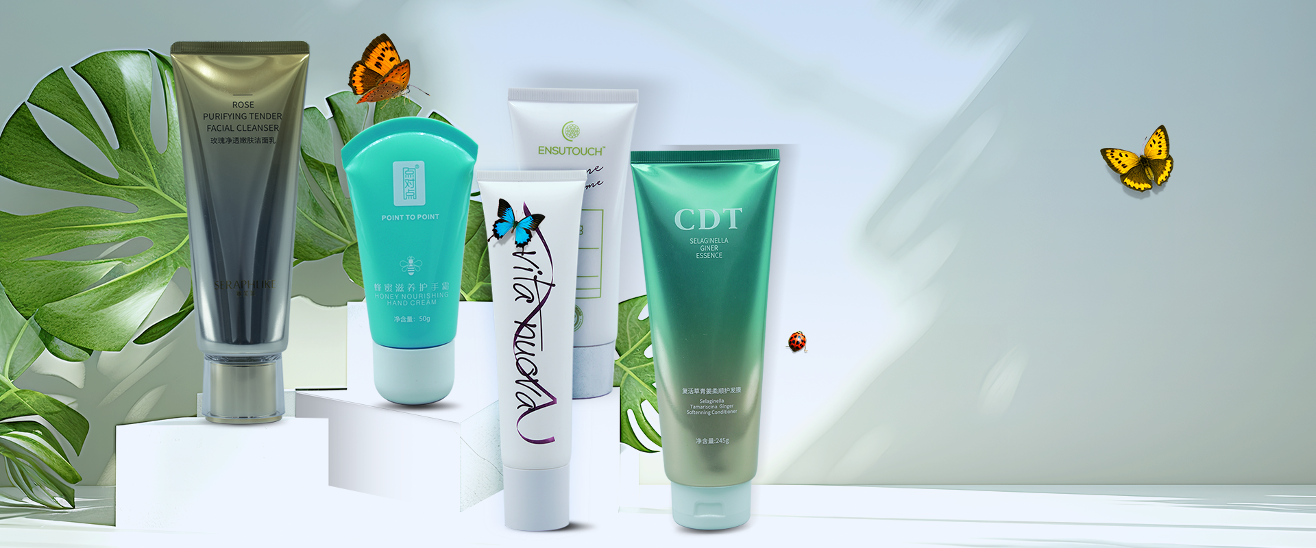 Plastic sustainable tube packaging